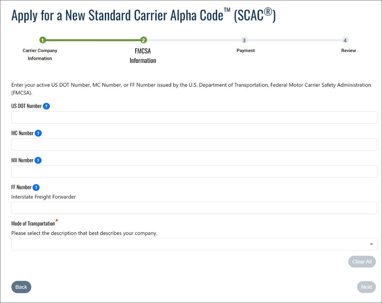 Figure 19-5 FMCSA Information Section of the Apply Form.jpg
