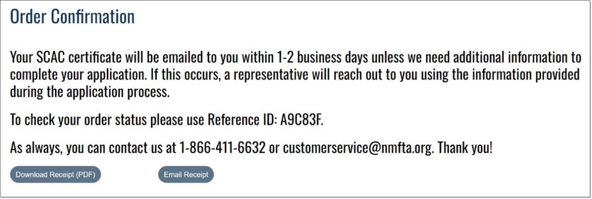 Figure 4-8 Order Confirmation Screen for a SCAC Application.jpg