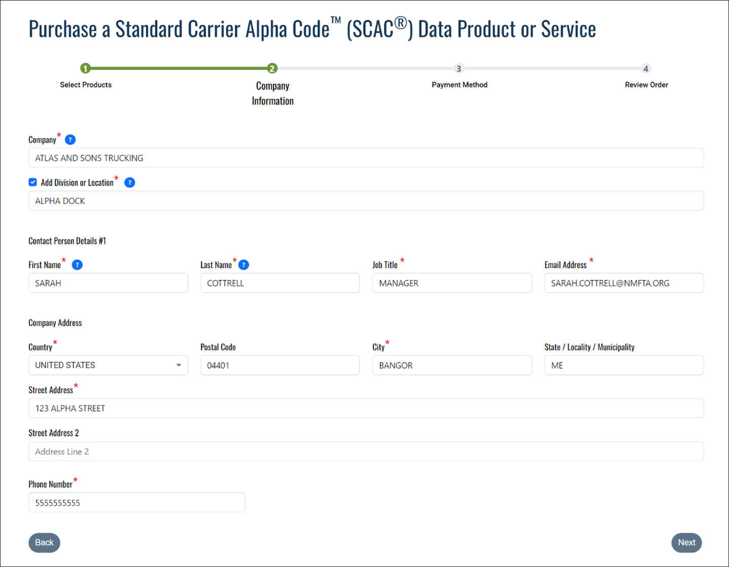 Figure 5-5 Company Information Screen.png