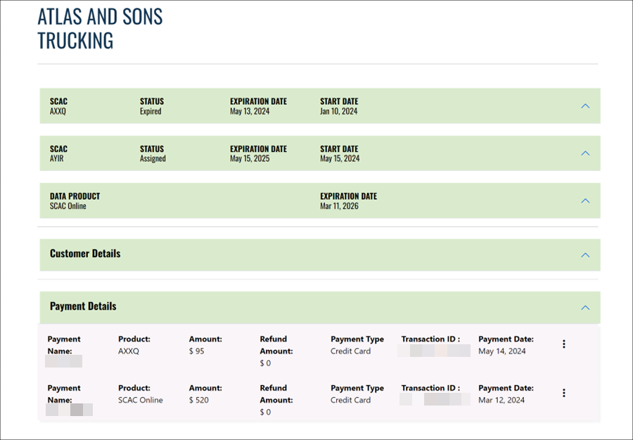 Figure 7-5 Payment Details for a scac.png